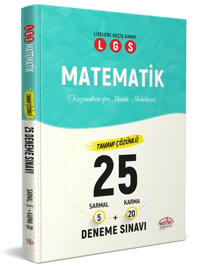 LGS Matematik 25 Deneme Sınavı Editör Yayınları 