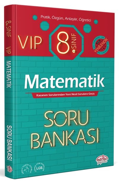 8.Sınıf LGS Matematik VIP Soru Bankası Editör Yayınevi 