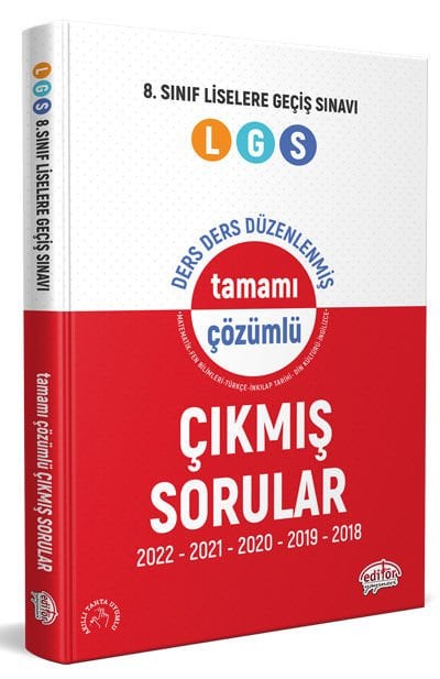 8.Sınıf LGS Çıkmış Sorular ve Çözümleri Editör Yayınevi