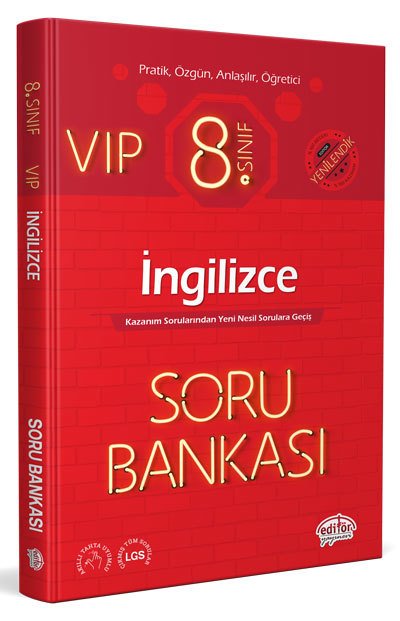 8. Sınıf VIP İngilizce Soru Bankası Editör Yayınları