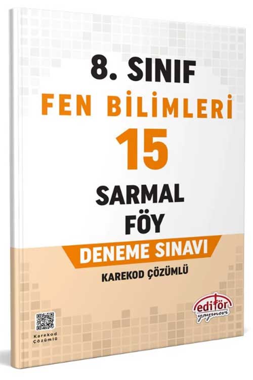 8. Sınıf Fen Bilimleri 15 Sarmal Föy Deneme Sınavı Editör Yayınevi 