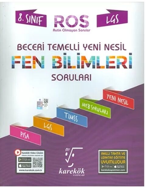 8. Sınıf Fen Bilimleri Ros Yeni Nesil Sorular Karekök Yayınları 